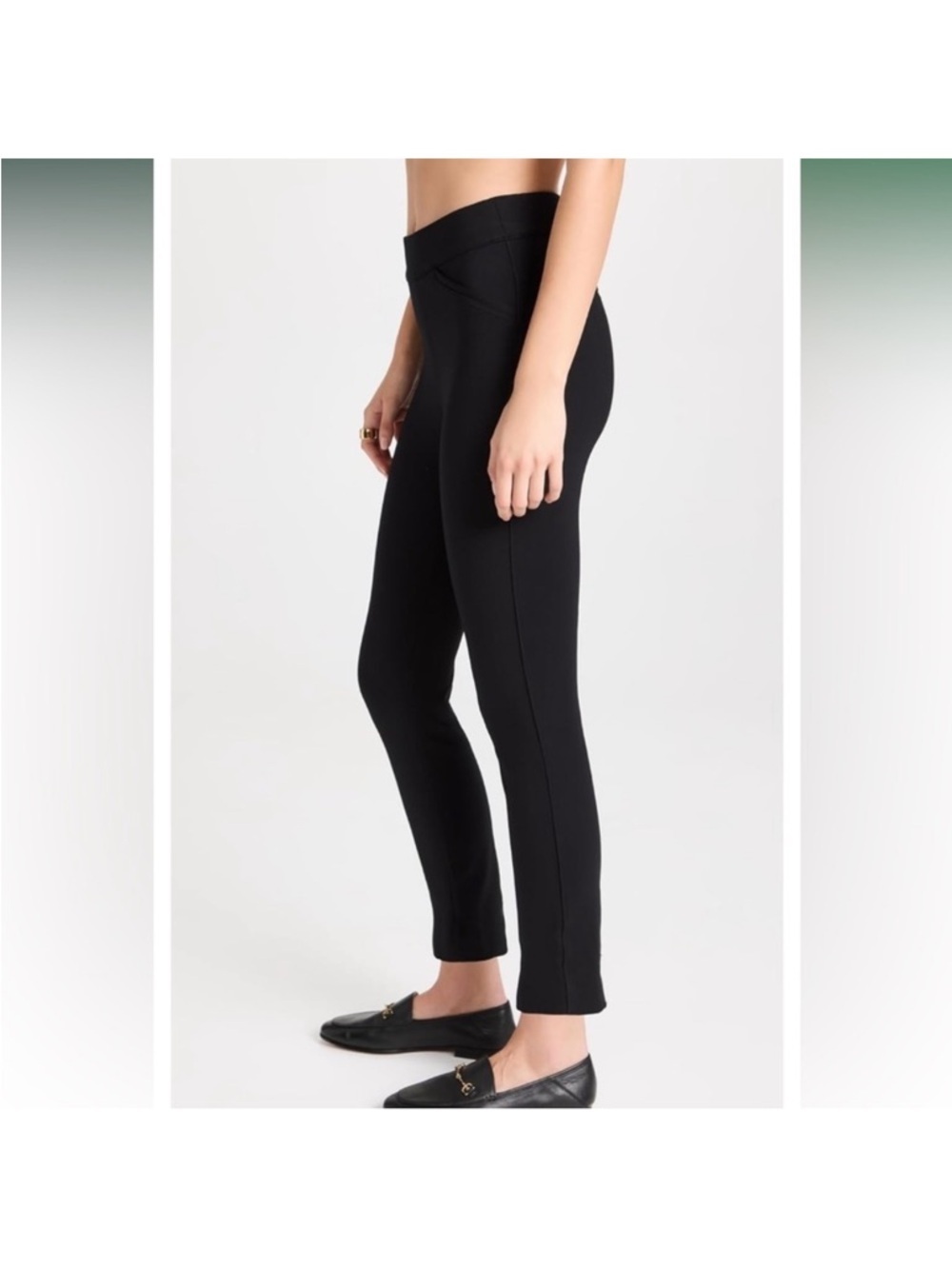 SPANX Perfect Black Pant Ankle Backseam Skinny Pull-On Work S